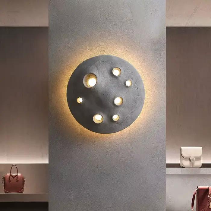 Applique Murale Extérieure Étanche Design Créatif Lune Spatiale, Style Nordique, pour Couloir et Villa, Inspirée par les Créateurs Célèbres sur Internet