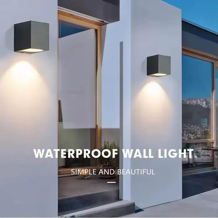 Applique murale LED contemporaine étanche IP65 avec éclairage RGBW pour extérieur et intérieur chambres entrées salles de bain transformations soirées estivales
