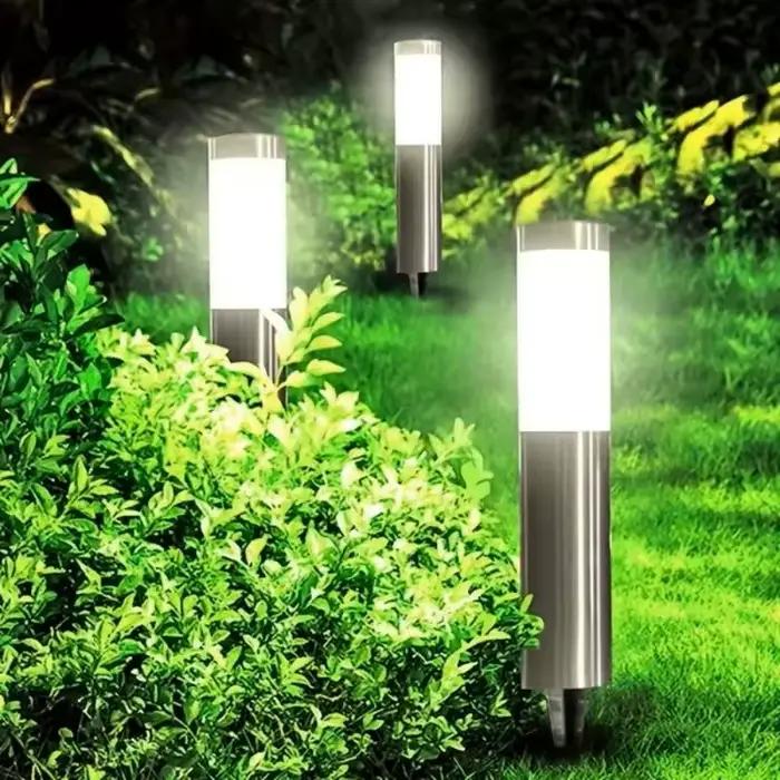 Réverbères solaires extérieurs à LED 1/2/4 avec capteurs de mouvement marche/arrêt automatiques adaptés aux jardins