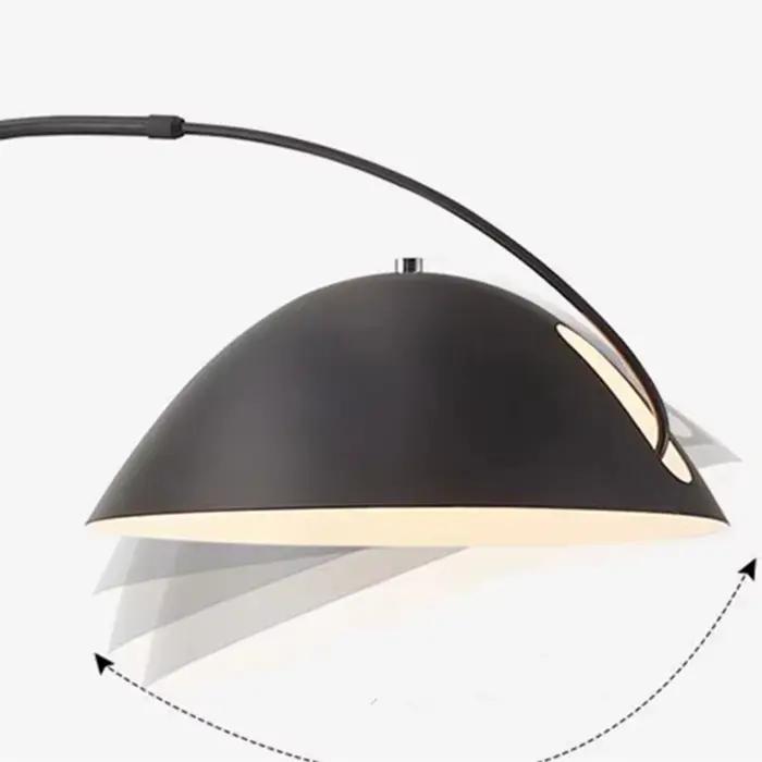 Lampe autoportante noire américaine du milieu du siècle, salon, étude, chambre à coucher, lampe de pêche simple, métal