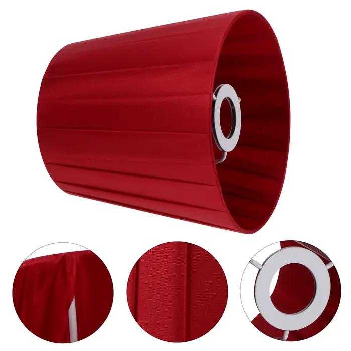 E14 tissu abat-jour couverture décorative rouge élégant anti-poussière atmosphère chaude éclairage accessoire pour la maison lampe couvre nuances