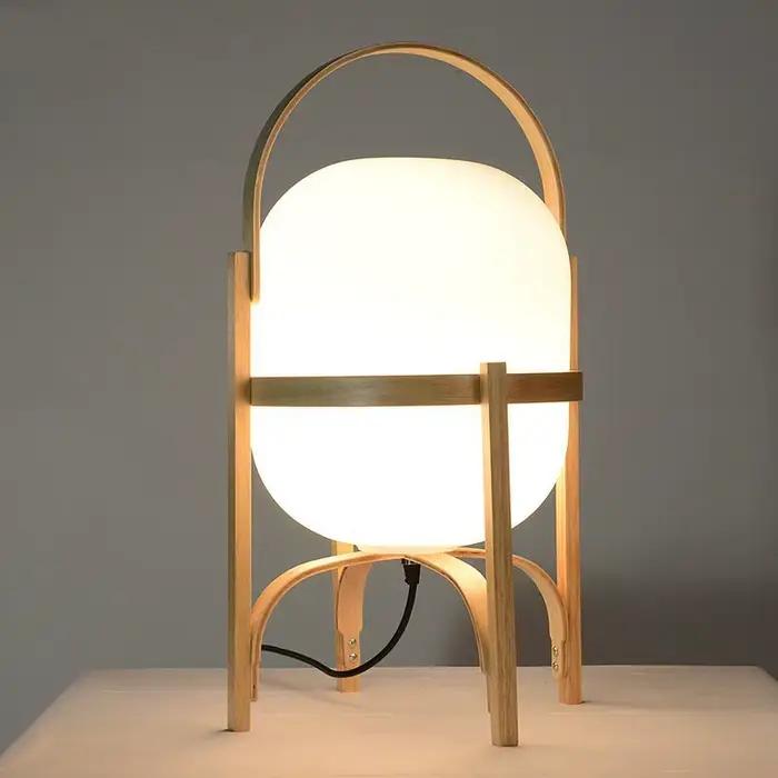 Bois Art moderne Simple Led lampe de bureau salon étude chambre