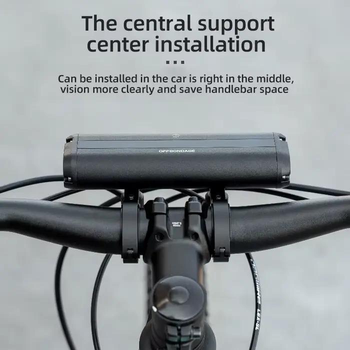 OFFBONDAGE – feu avant de vélo 2600 lumens, lampe de poche étanche 8000mAh, chargeur USB, accessoires de lampe pour cyclisme sur route et vtt