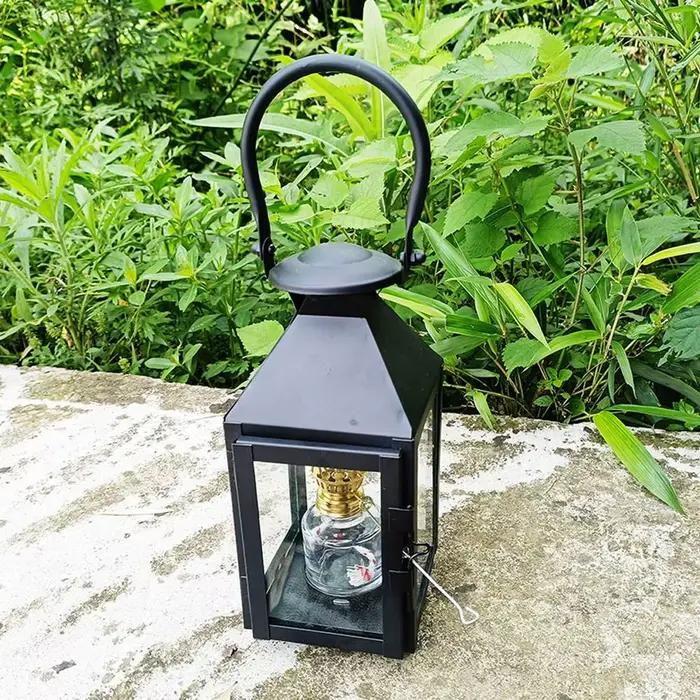 Tête de lampe à kérosène rétro en métal à l'ancienne
