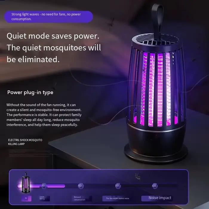 Lampe anti-moustiques silencieuse alimentée par USB, répulsif électronique portable contre les nuisibles, lumière UV anti-moustiques pour intérieur, extérieur et camping