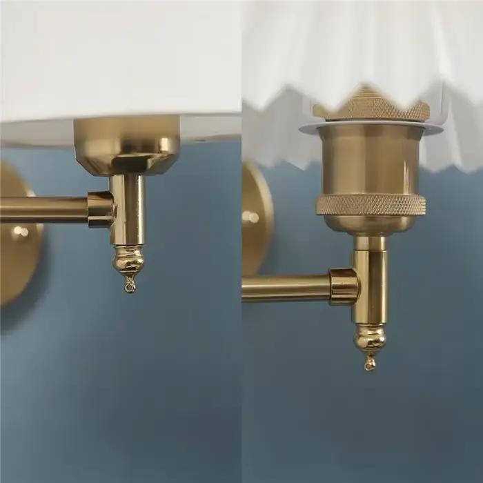 Lampes murales pliantes réglables nordiques bras à bascule rotatif luminaires moderne minimaliste chambre étude tête de lit mur LED lumières