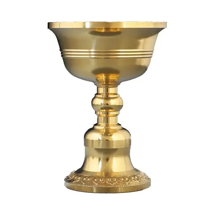 Support de lampe bouddha sculpté exquis à pied haut