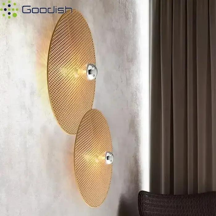Lampes murales modernes en rotin Wabi-sabi LED lumières en osier couloir classique Loft