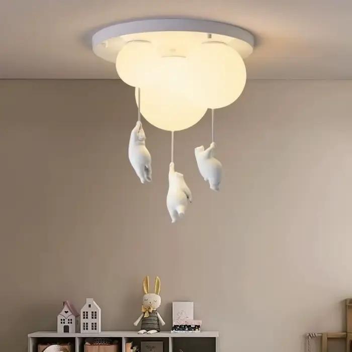Chambre ours plafonnier résine pendentif lumière Suspension pour enfant enfants maternelle salon