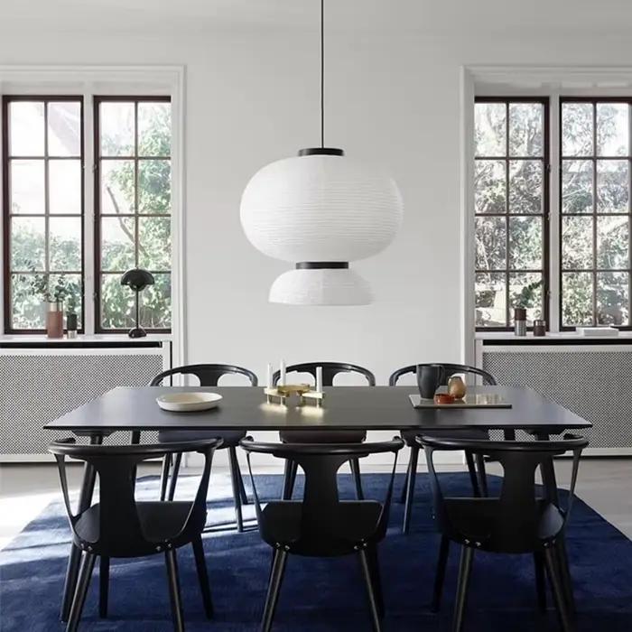 Lampe en papier de riz minimaliste moderne chez l'habitant japonais Noguchi courageux