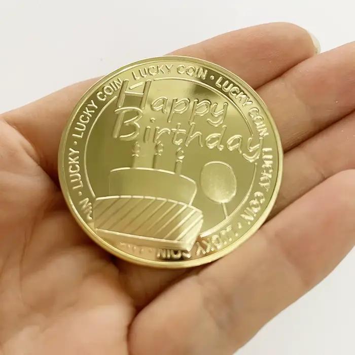 Médaille commémorative, célébration du festival, pièce porte-bonheur, commémoration de joyeux anniversaire