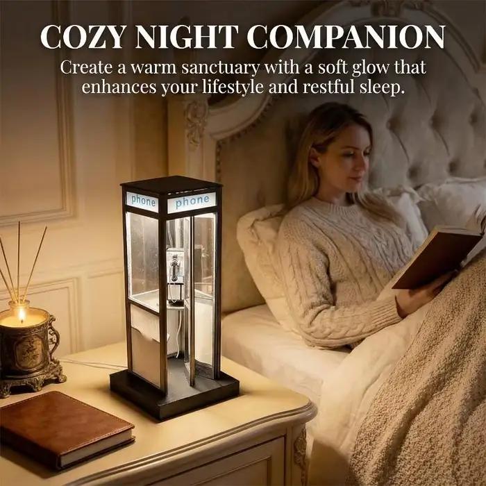 Lampe de nuit LED haute en forme de cabine téléphonique britannique rétro