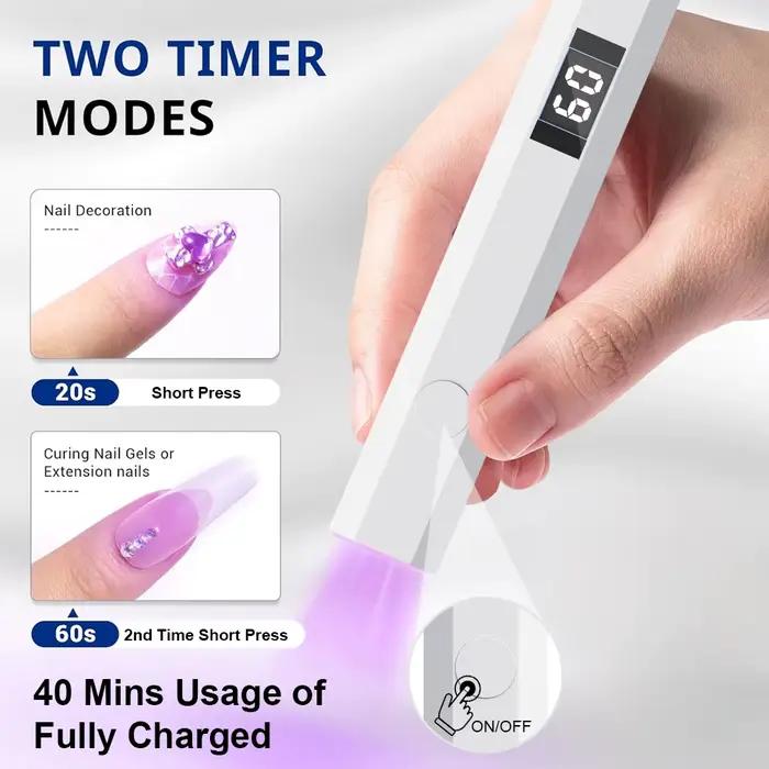 Lampe UV LED pour ongles avec support réglable et écran, séchoir à ongles portable mini pour un séchage rapide et la création d'art sur les ongles