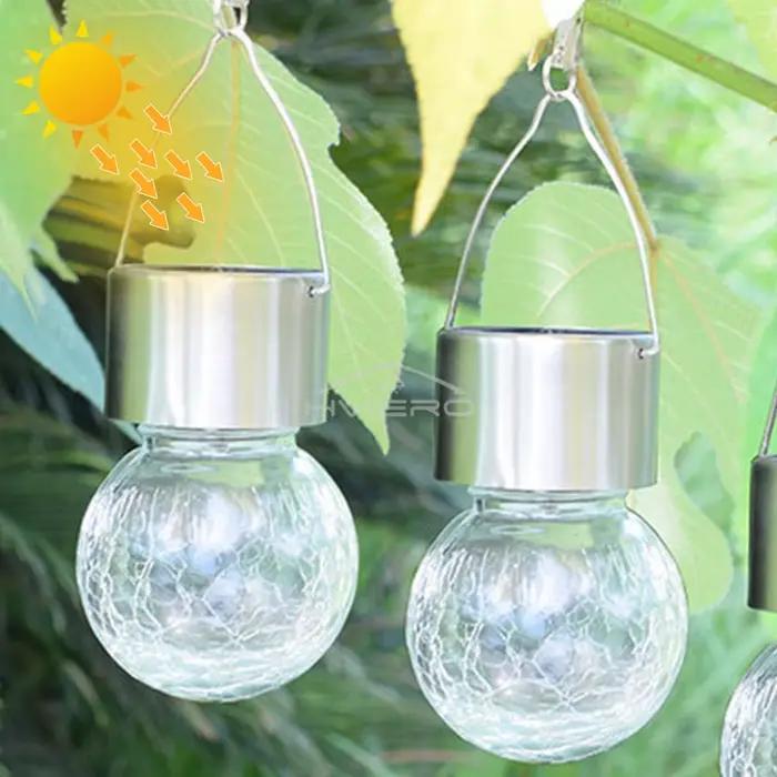 Lampes solaires LED arbre lampe suspendue paysage décoratif lustres en verre étanche extérieur jardin villas éclairage Ultra lumineux