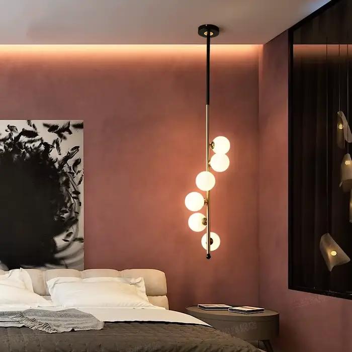 Lampe autoportante en verre au design nordique post-moderne, luminaire décoratif d'intérieur, idéal pour un salon ou une chambre à coucher, art créatif