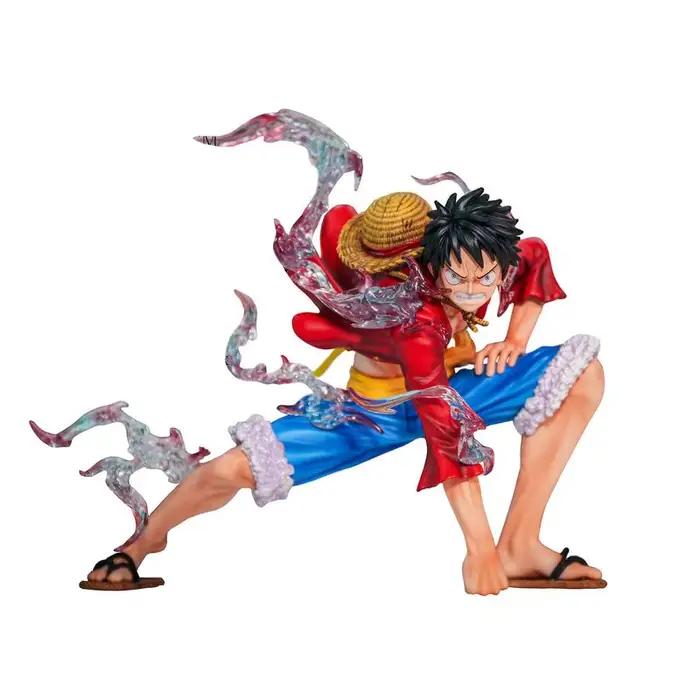 Figurine d'action One Piece Monkey D. Luffy, deux styles, rouge et blanc, statue en PVC, jouet de collection, décoration de bureau, cadeau pour les fans adultes