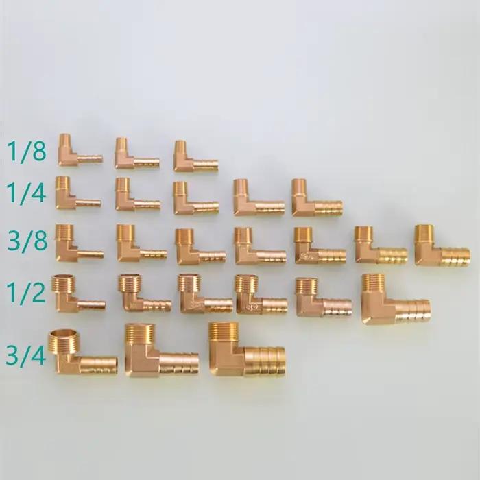Raccord de tuyau en laiton 6/8/10/12/14/16/19/25mm, queue de barbe 1/8 "1/4" 3/8 "1/2" 3/4 "1" BSP mâle femelle filetage connecteur en cuivre coupleur