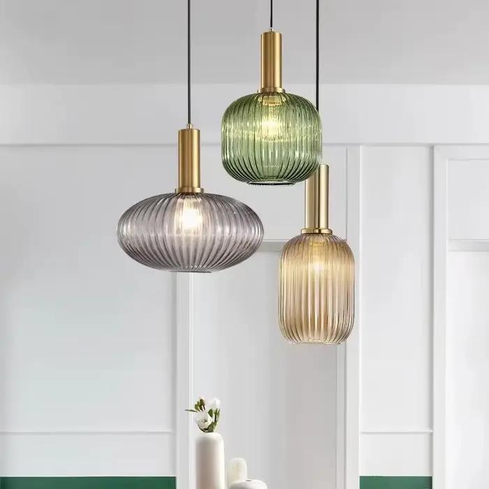 DARHYN nordique coloré LED verre suspension pour couloir Restaurant cuisine salon décoration de la maison Installation d'éclairage