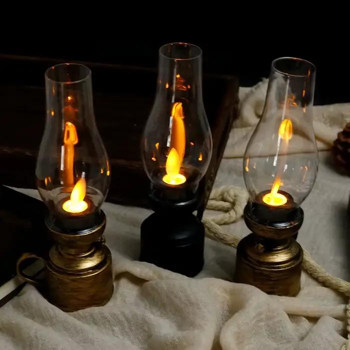 Lampe rétro vintage à piles pour maison chambre salon fêtes et décoration de Noël cadeau