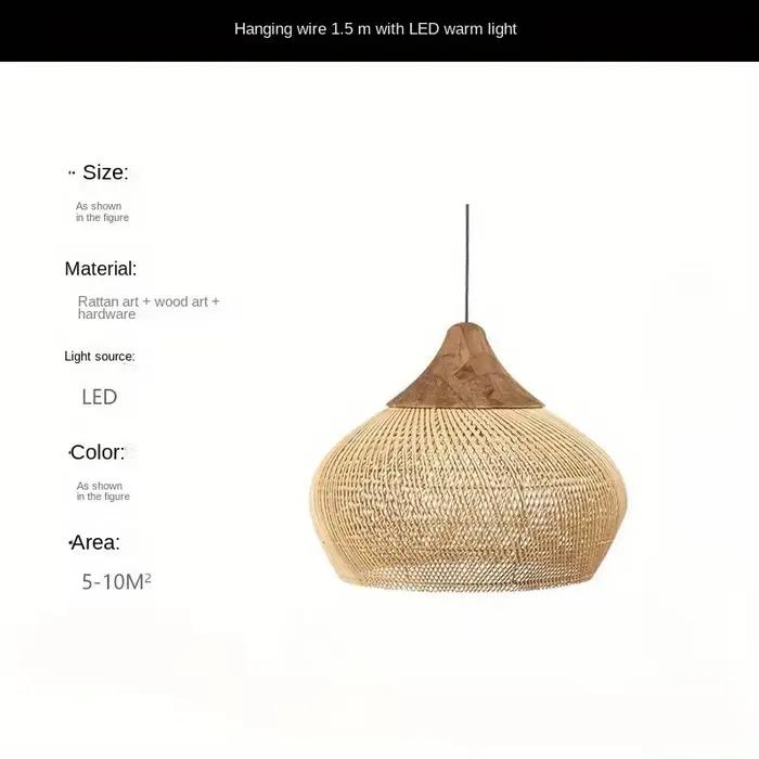 Lampe suspendue en rotin de haute qualité
