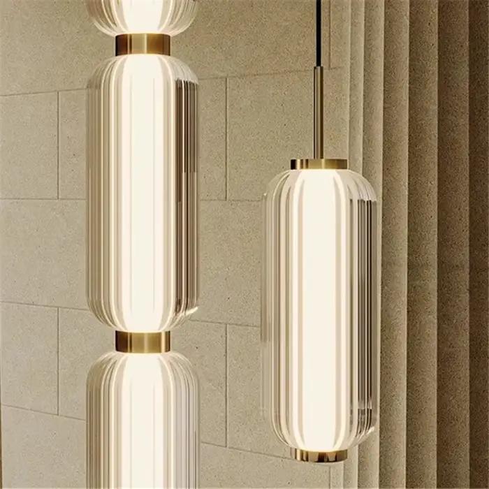 Lampe Suspendue Minimaliste en Verre de Style Rétro Américain