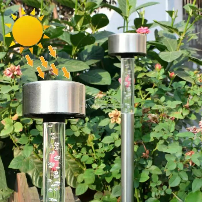 Solaire acrylique petit Tube lampe jardin extérieur paysage éclairage voie Patio cour parc pelouse Villa décoration lumière étanche