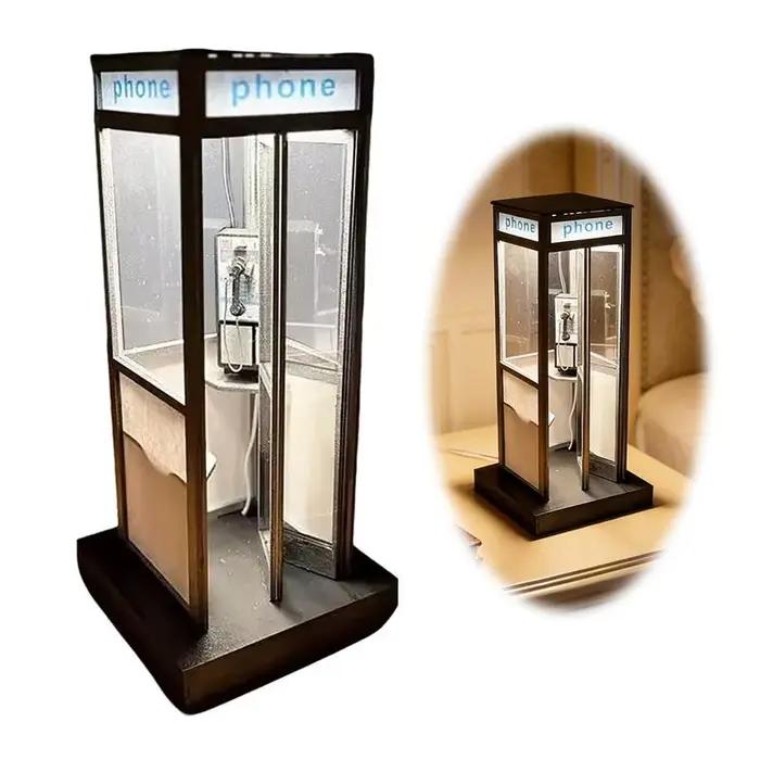 Lampe de nuit LED haute en forme de cabine téléphonique britannique rétro