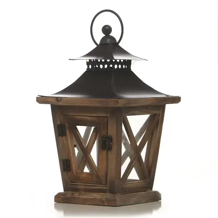 Lampes à vent en bois rétro créatives