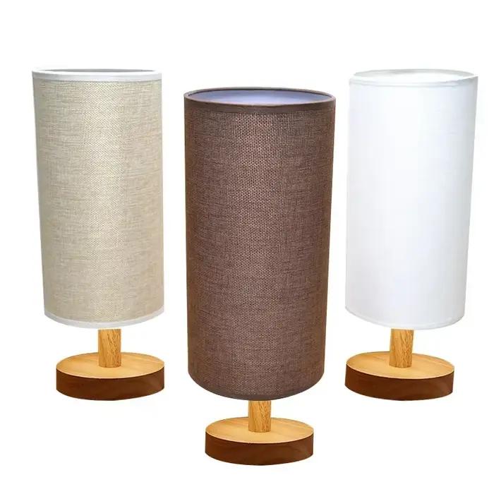 Abat-jour en lin Reachyaea tube droit pour lampes de table tissu doux et léger accessoires de lampes suspendues de chevet d'hôtel six couleurs minimalistes sophistiquées chambre bureau salon