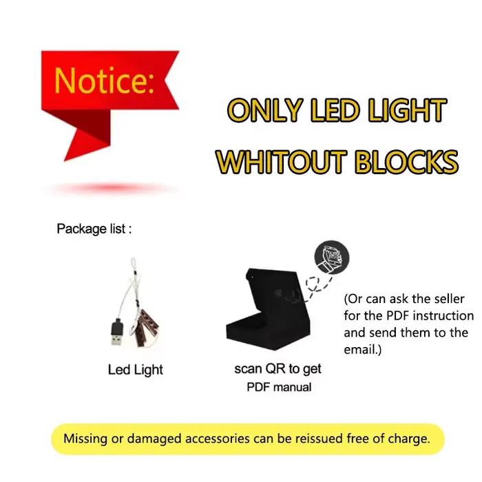 Kit d'éclairage LED pour LEGO SY1361 Memorial Collection, lampe en briques manuelles, ensemble d'accessoires de jouets DIY, cadeau de Noël (modèle non inclus)