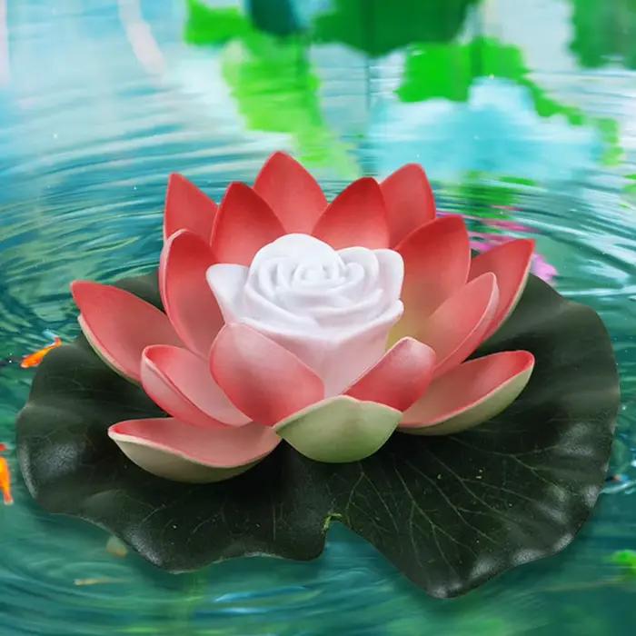 Lumière de piscine flottante LED OligLED, lampe flottante réaliste, coussin de lys, fleur, bougie, lanterne colorée, décoration de festival de mariage