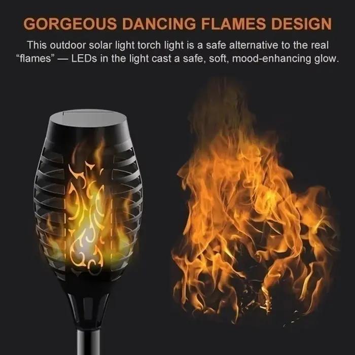 1/2/4/6/8/10 pièces torche à flamme solaire lumières lumière scintillante étanche décoration de jardin extérieur pelouse chemin cour Patio lampadaires