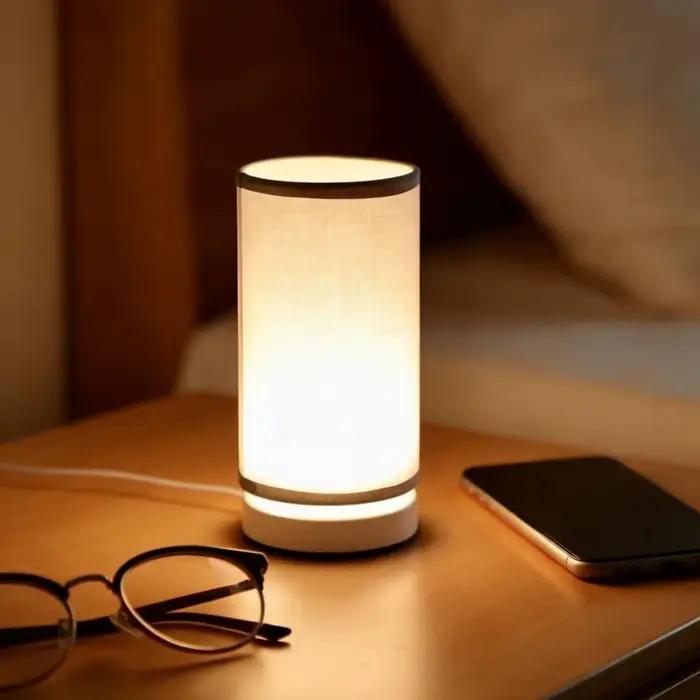 Lampe de bureau en tissu de style nordique moderne