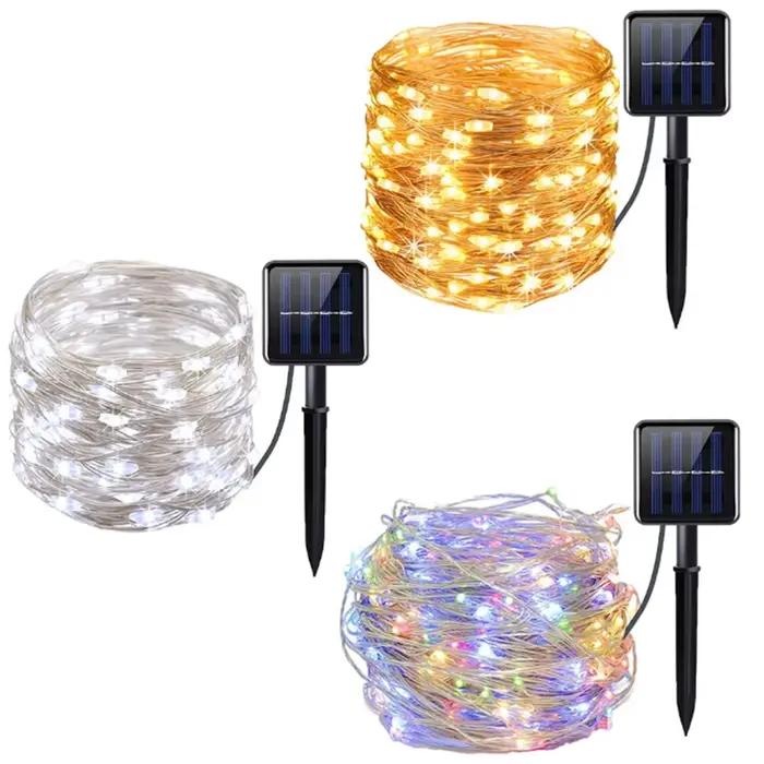 Guirlandes led solaires pour jardin fée lumières chemin extérieur noel mariage soirées d'été enchantées