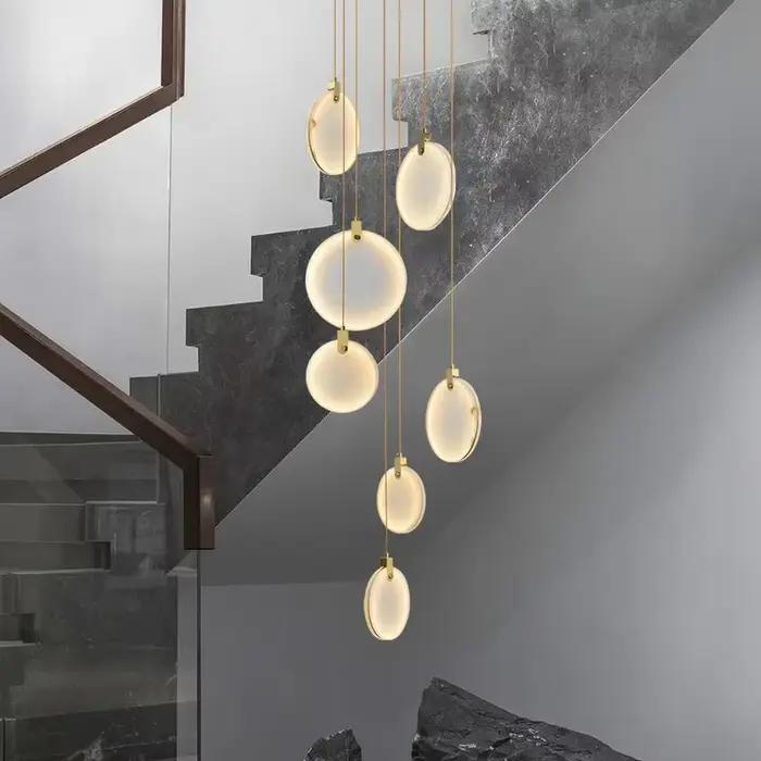 Lampe LED Suspendue en Marbre au Design Moderne