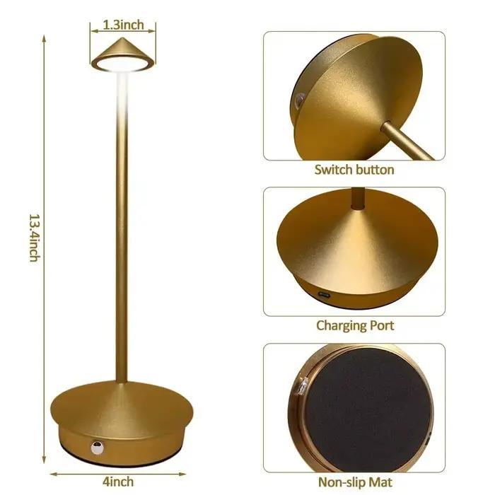 Type-c lampe de Table Rechargeable salle à manger créative tactile Led hôtel Bar café Pina
