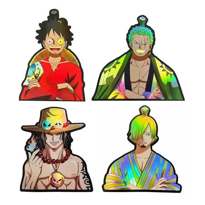 Classique japon Anime une pièce autocollants enfants décalcomanies jouet bricolage ordinateur portable bouteille d'eau téléphone Cool dessin animé Son Goku autocollant
