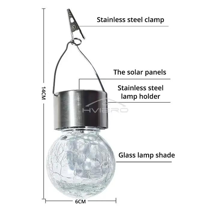 Lampes solaires LED arbre lampe suspendue paysage décoratif lustres en verre étanche extérieur jardin villas éclairage Ultra lumineux