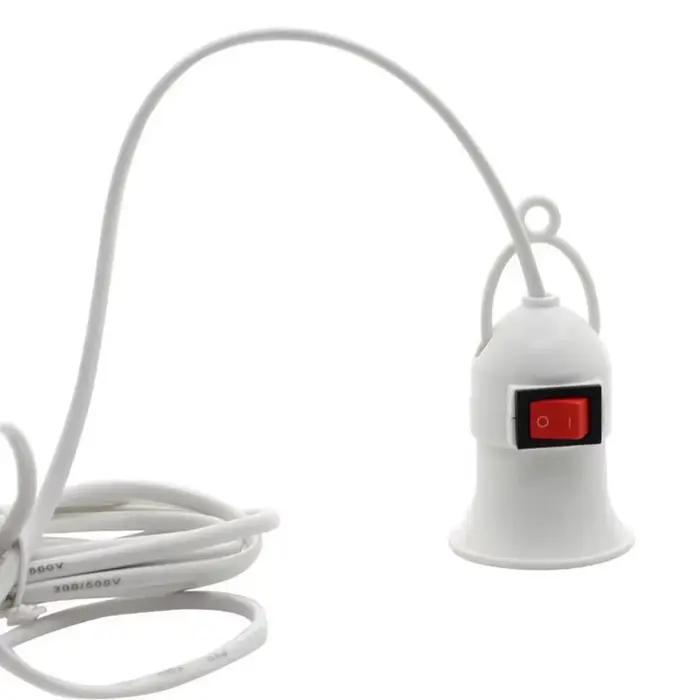Support de lampe pour plantes d'intérieur suspendues E27, support de lampe de jardin avec câble, prise EU avec interrupteur marche/arrêt, support de lampe pour lampe de bureau