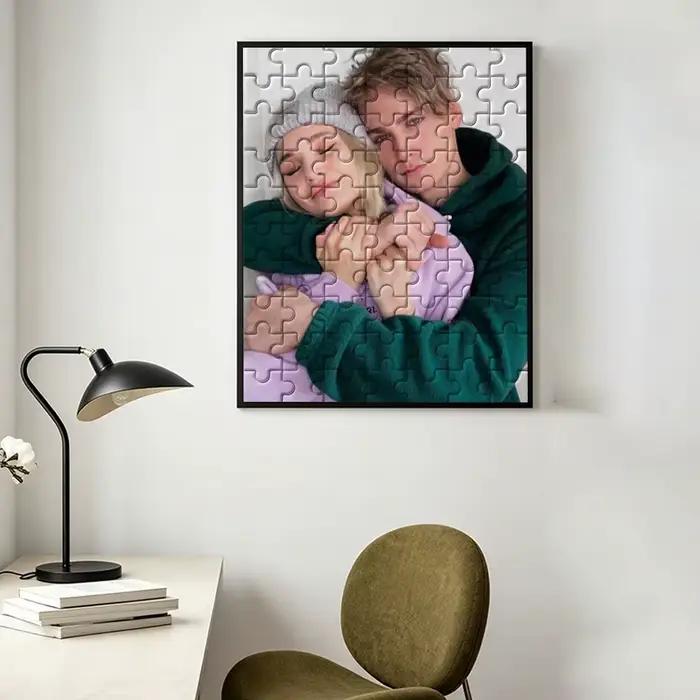 Puzzle en bois personnalisé, puzzle photo personnalisé, puzzle photo personnalisé pour couples, famille, elle, lui, idée cadeau, puzzle photo personnalisé