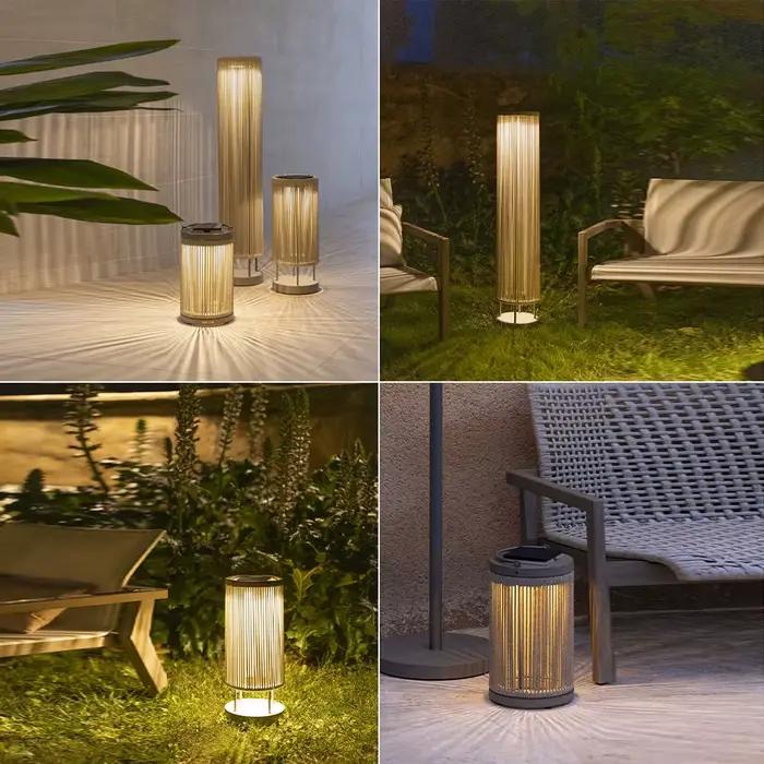 Lampe sur pied en rotin nordique