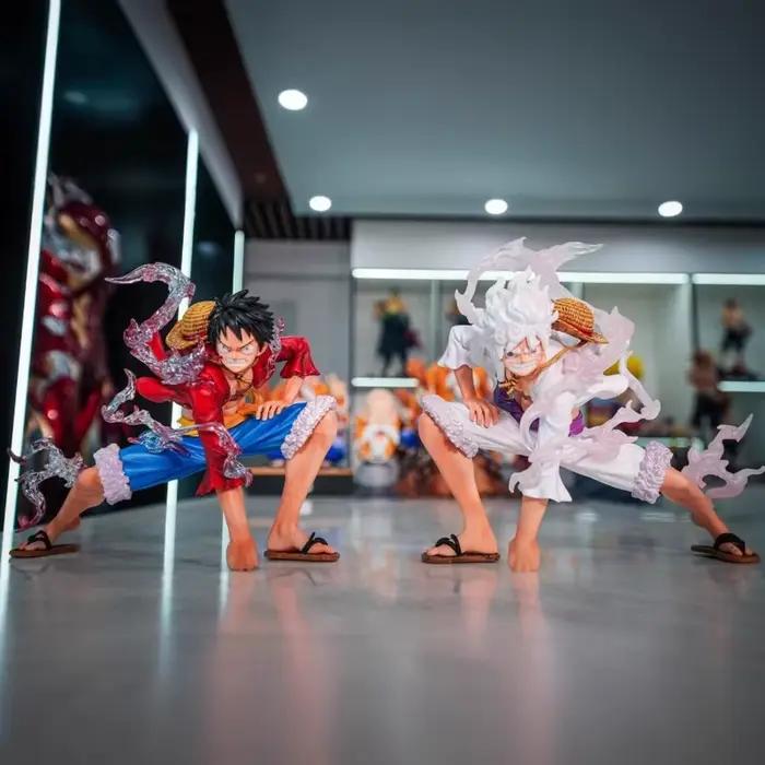Figurine d'action One Piece Monkey D. Luffy, deux styles, rouge et blanc, statue en PVC, jouet de collection, décoration de bureau, cadeau pour les fans adultes