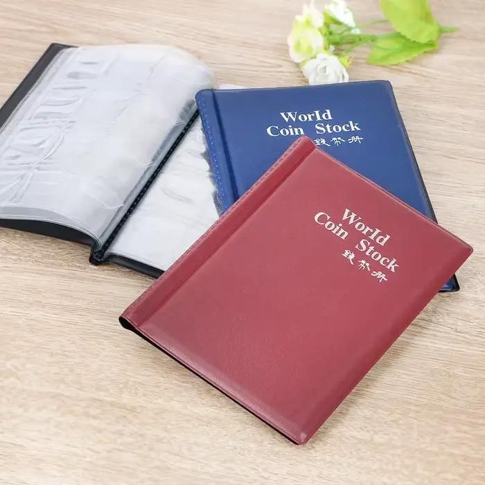 Pour collectionneur porte-monnaie Albums Mini Penny sac de rangement de pièces de monnaie collecte d'argent organisateur 120 poches pièces de Collection Album livre