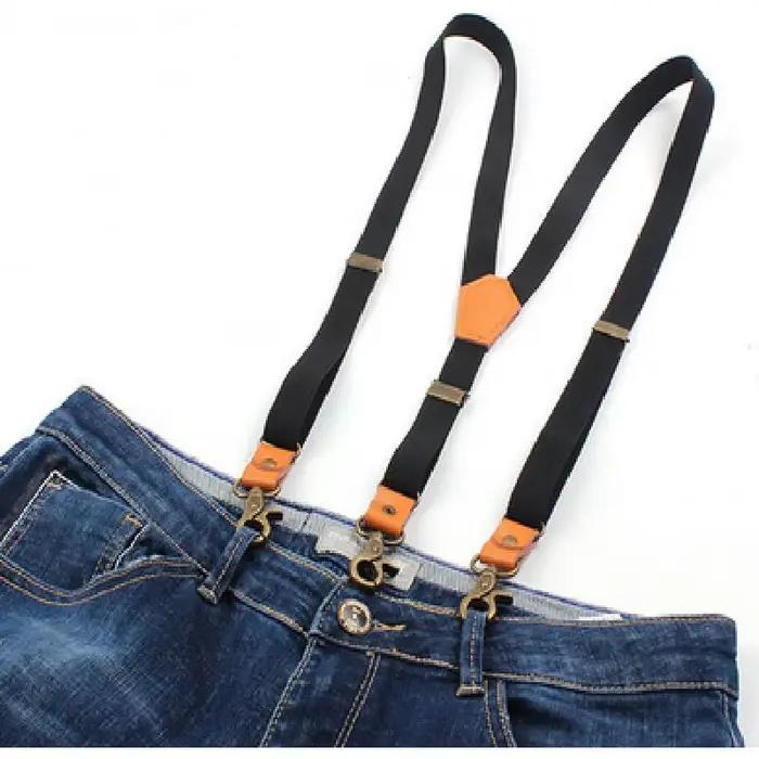 Bretelles Vintage pour hommes, nouveau, 3 crochets, pour pantalons, décontractés, à la mode, réglables, pour femmes
