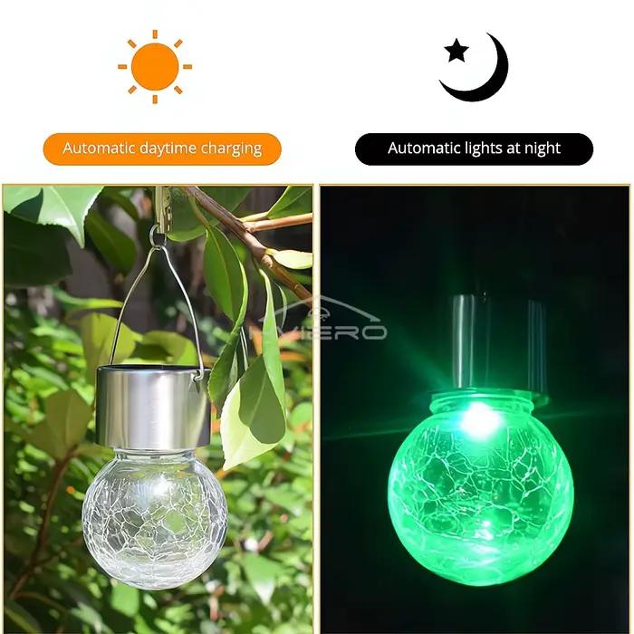 Lampes solaires LED arbre lampe suspendue paysage décoratif lustres en verre étanche extérieur jardin villas éclairage Ultra lumineux