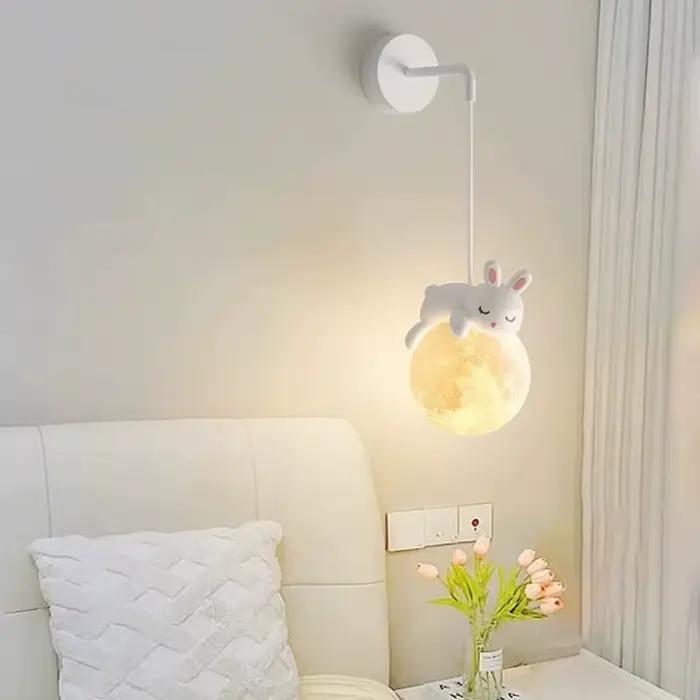 Applique Murale de oral et en Forme d'Ours Blanc et Lapin