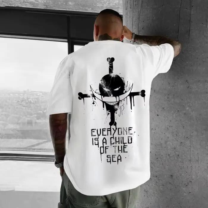 T-shirt d'été pour homme One Piece 2026, nouvelle collection, tendance anime Edward Newgate, style punk pour garçons et enfants, tenue parent-enfant automne