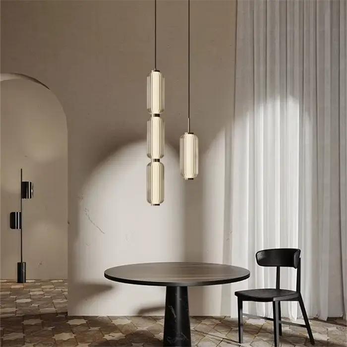 Lampe Suspendue Minimaliste en Verre de Style Rétro Américain