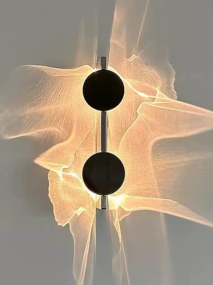 Ltalian simplicité Style créatif ondulation effet de lumière mur LED lampes Art