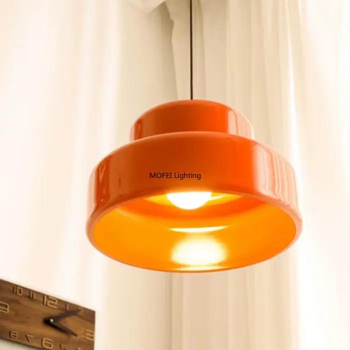 Nordique Orange minimalisme moderne verre suspension salle à manger